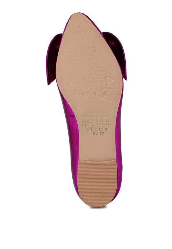 PIE-TRIBE Metallic Big Bow Ballerinas - Shop Style & More | Fresh Looks, Everyday Deals & Free Shipping