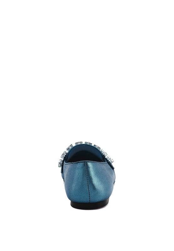 CHURROS Metallic Diamante Leather Loafers - Shop Style & More | Fresh Looks, Everyday Deals & Free Shipping