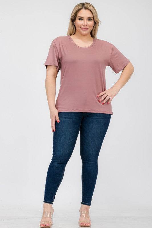 Plus Size Basic Short Sleeve T-shirt - Shop Style & More | Fresh Looks, Everyday Deals & Free Shipping