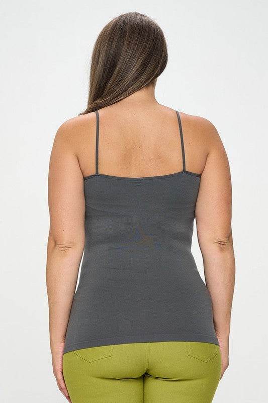 Seamless Long Spaghetti Strap Long Camisole Top - Shop Style & More | Fresh Looks, Everyday Deals & Free Shipping
