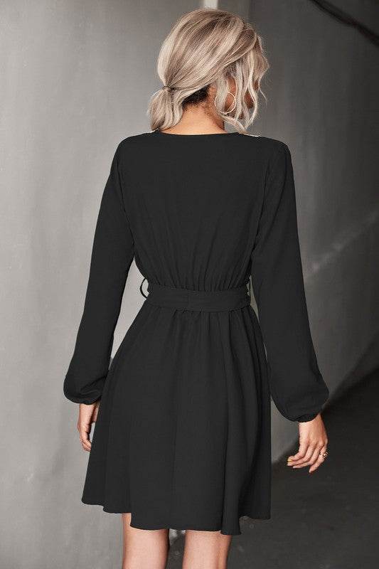 Women's Long Sleeve V Neck Mid Dress - Shop Style & More | Fresh Looks, Everyday Deals & Free Shipping