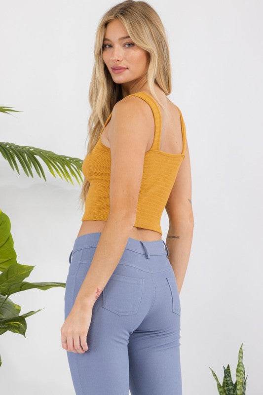 Seamless Textured Crop Tank - Shop Style & More | Fresh Looks, Everyday Deals & Free Shipping