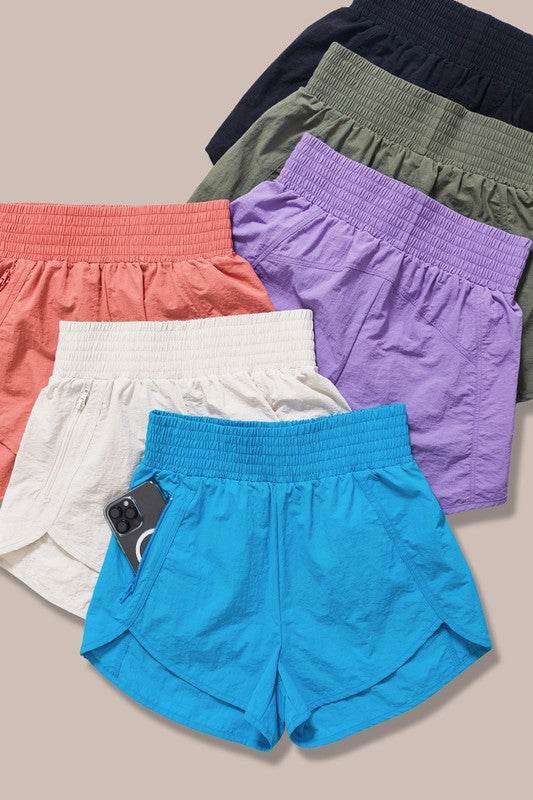 Windbreaker Smocked Waistband Running Shorts - Shop Style & More | Fresh Looks, Everyday Deals & Free Shipping