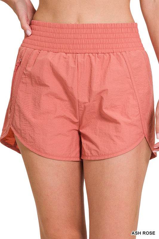 Windbreaker Smocked Waistband Running Shorts - Shop Style & More | Fresh Looks, Everyday Deals & Free Shipping