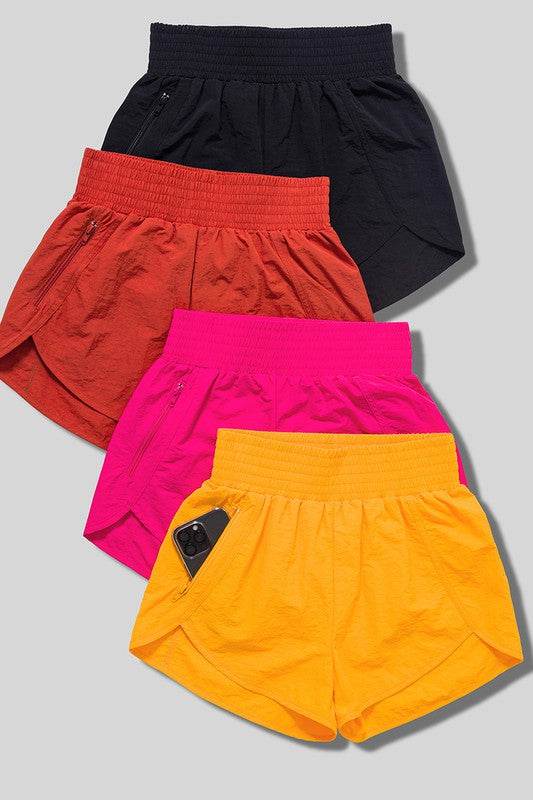 Windbreaker Smocked Waistband Running Shorts - Shop Style & More | Fresh Looks, Everyday Deals & Free Shipping