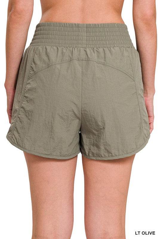 Windbreaker Smocked Waistband Running Shorts - Shop Style & More | Fresh Looks, Everyday Deals & Free Shipping