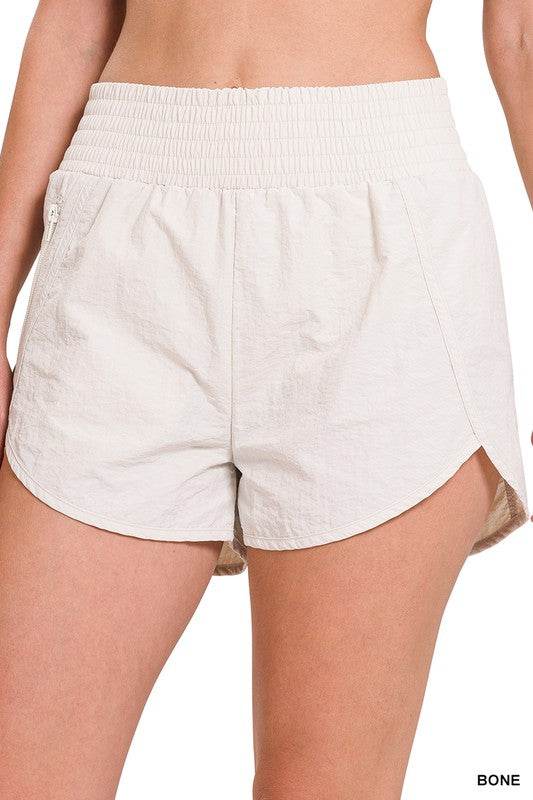 Windbreaker Smocked Waistband Running Shorts - Shop Style & More | Fresh Looks, Everyday Deals & Free Shipping