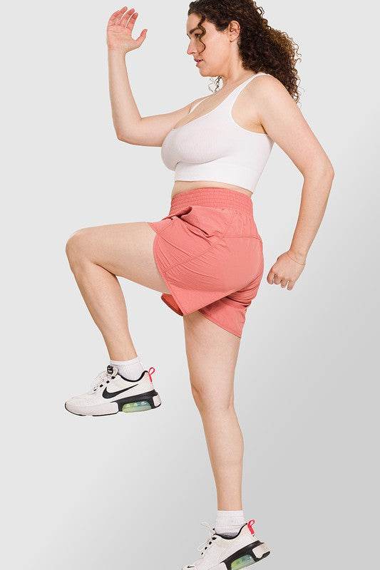 Plus Windbreaker Smocked Waistband Running Shorts - Shop Style & More | Fresh Looks, Everyday Deals & Free Shipping