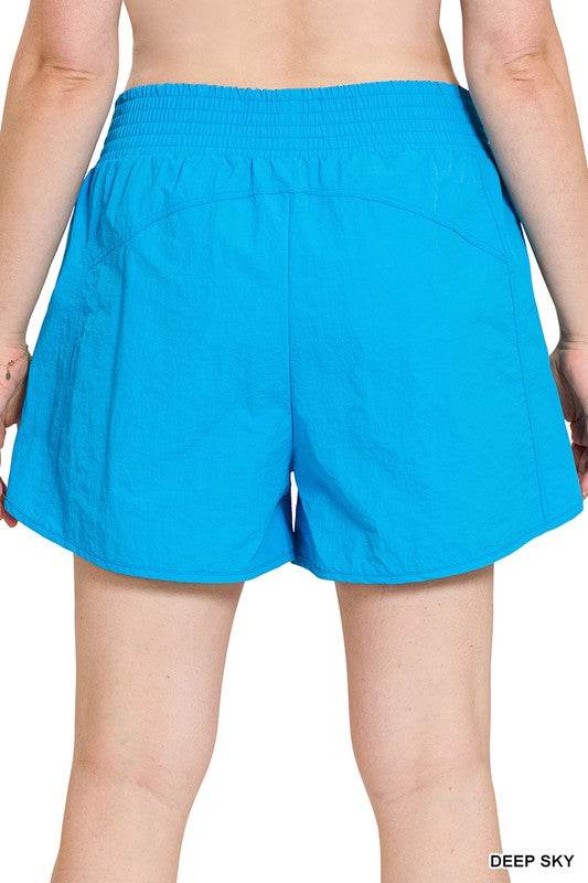Plus Windbreaker Smocked Waistband Running Shorts - Shop Style & More | Fresh Looks, Everyday Deals & Free Shipping