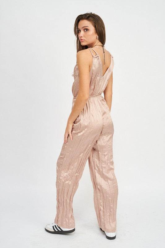 PLEARED WIDE LEG JUMPSUIT - Shop Style & More | Fresh Looks, Everyday Deals & Free Shipping