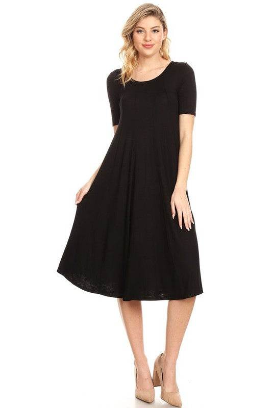 Jersey knit short sleeve oversized a-line dress - Shop Style & More | Fresh Looks, Everyday Deals & Free Shipping