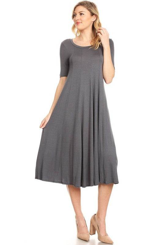 Jersey knit short sleeve oversized a-line dress - Shop Style & More | Fresh Looks, Everyday Deals & Free Shipping