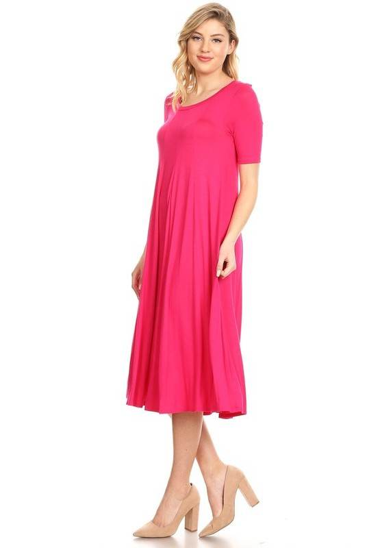 Jersey knit short sleeve oversized a-line dress - Shop Style & More | Fresh Looks, Everyday Deals & Free Shipping