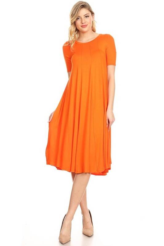 Jersey knit short sleeve oversized a-line dress - Shop Style & More | Fresh Looks, Everyday Deals & Free Shipping