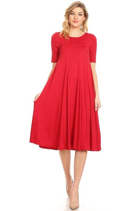 Jersey knit short sleeve oversized a-line dress - Shop Style & More | Fresh Looks, Everyday Deals & Free Shipping