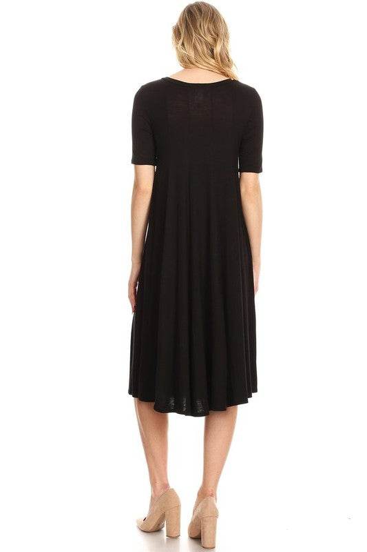 Jersey knit short sleeve oversized a-line dress - Shop Style & More | Fresh Looks, Everyday Deals & Free Shipping