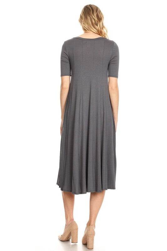 Jersey knit short sleeve oversized a-line dress - Shop Style & More | Fresh Looks, Everyday Deals & Free Shipping