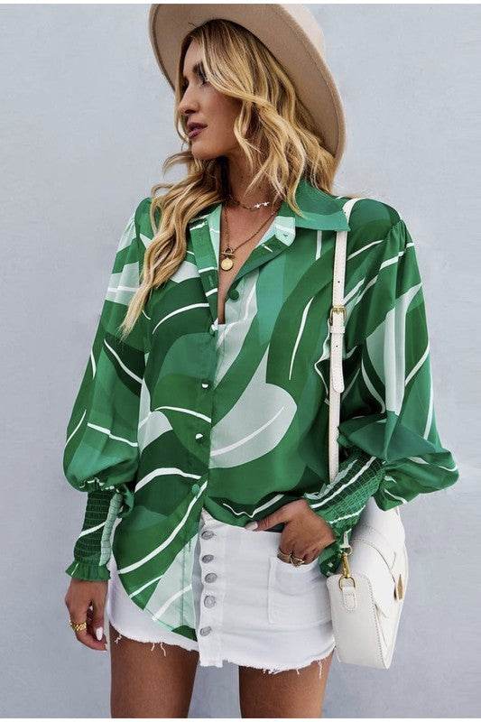 Printed button down top - Shop Style & More | Fresh Looks, Everyday Deals & Free Shipping