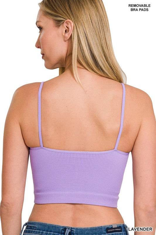 Ribbed Seamless Cropped Cami with Bra Pads - Shop Style & More | Fresh Looks, Everyday Deals & Free Shipping