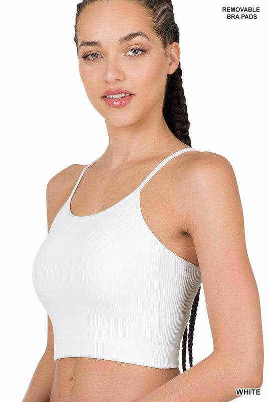 Ribbed Seamless Cropped Cami with Bra Pads - Shop Style & More | Fresh Looks, Everyday Deals & Free Shipping
