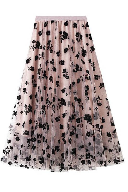 Floral chiffon midi skirt - Shop Style & More | Fresh Looks, Everyday Deals & Free Shipping