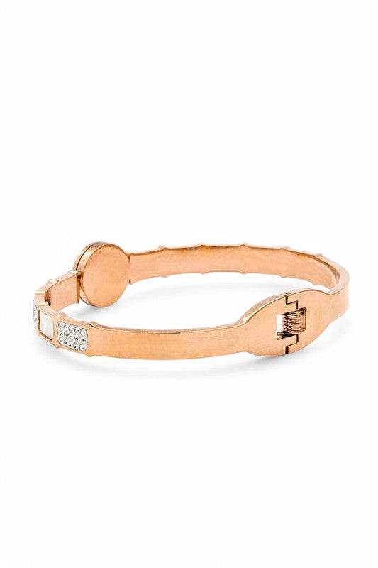 Iconic Stainless Steel Designed Hinge Bangle - Shop Style & More | Fresh Looks, Everyday Deals & Free Shipping