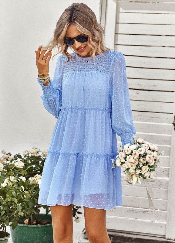 Swiss Dot Tiered Dress - Shop Style & More | Fresh Looks, Everyday Deals & Free Shipping