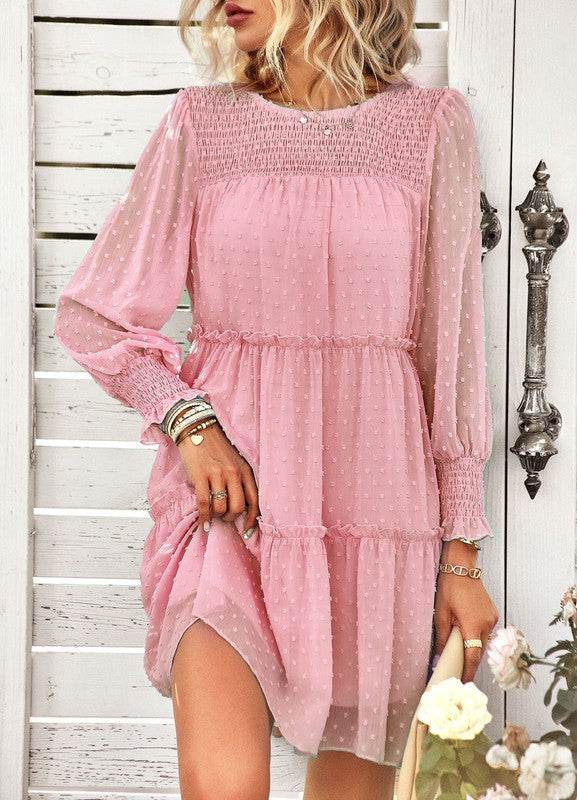 Swiss Dot Tiered Dress - Shop Style & More | Fresh Looks, Everyday Deals & Free Shipping