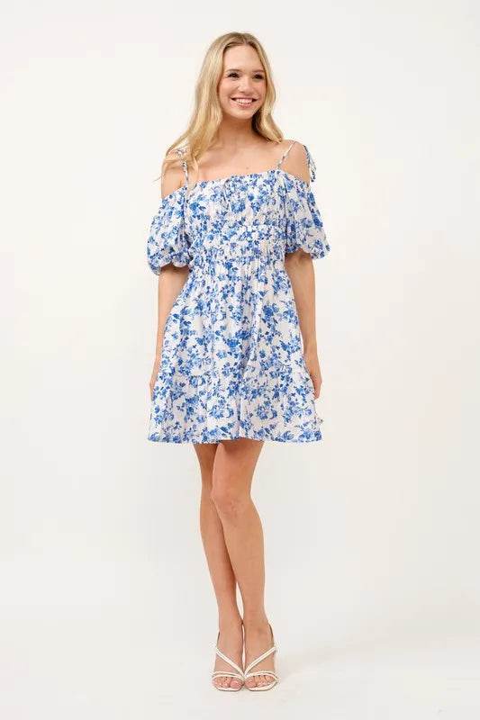 And The Why Off Shoulder Bubble Sleeve Dress - Shop Style & More | Fresh Looks, Everyday Deals & Free Shipping