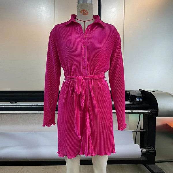 Ribbed long sleeve button down dress - Shop Style & More | Fresh Looks, Everyday Deals & Free Shipping