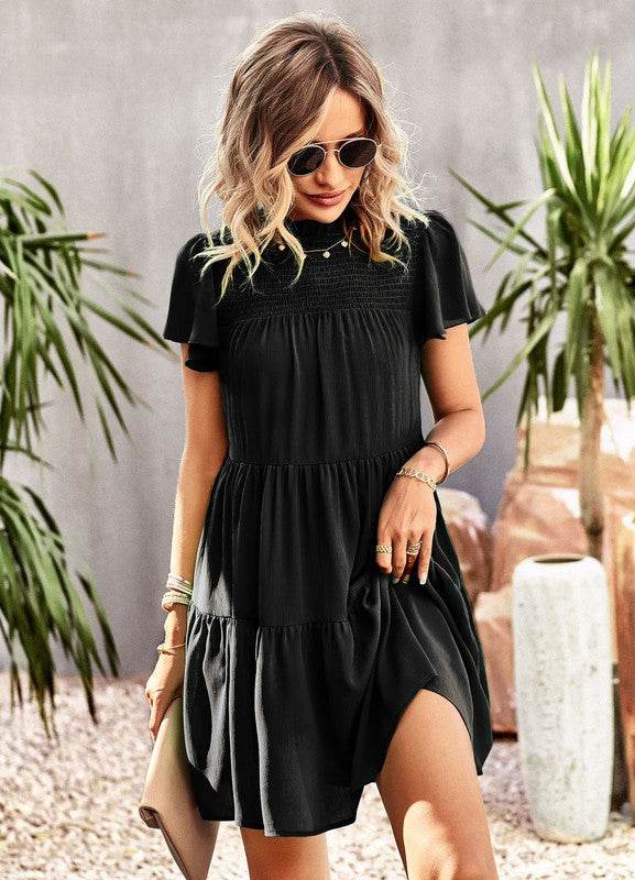 Smocked tiered mini dress - Shop Style & More | Fresh Looks, Everyday Deals & Free Shipping