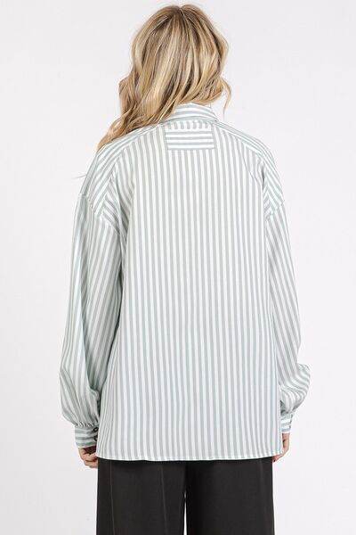 Mittoshop Button Down Striped Long Sleeve Shirt - Shop Style & More | Fresh Looks, Everyday Deals & Free Shipping