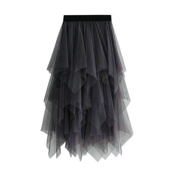Tiered mesh ruffle midi skirt - Shop Style & More | Fresh Looks, Everyday Deals & Free Shipping