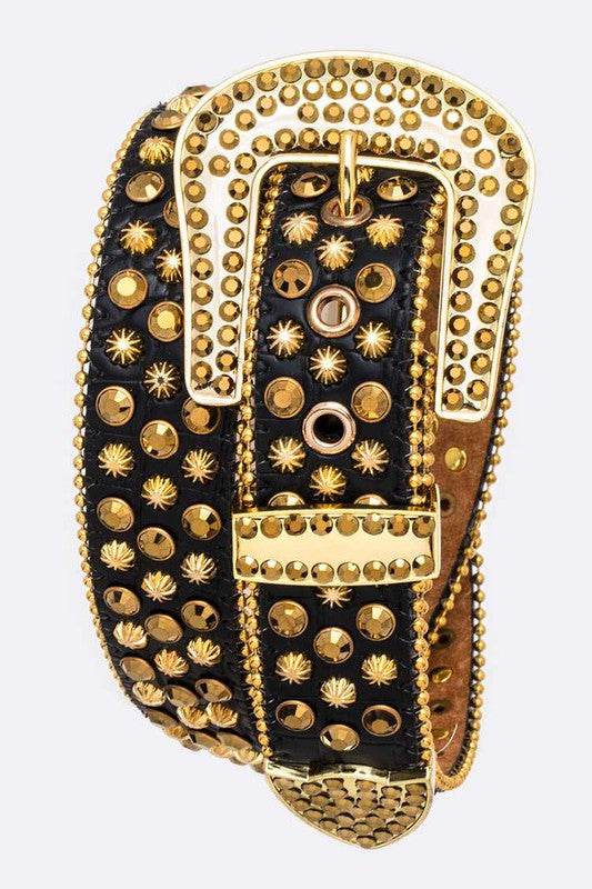 Mix Studs Crystal Western Belt - Shop Style & More | Fresh Looks, Everyday Deals & Free Shipping