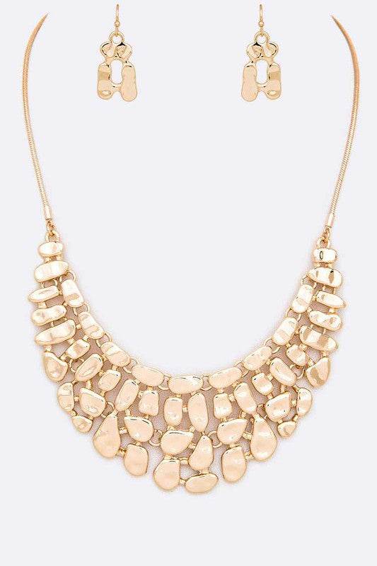 Textured Statement Collar Necklace Set - Shop Style & More | Fresh Looks, Everyday Deals & Free Shipping