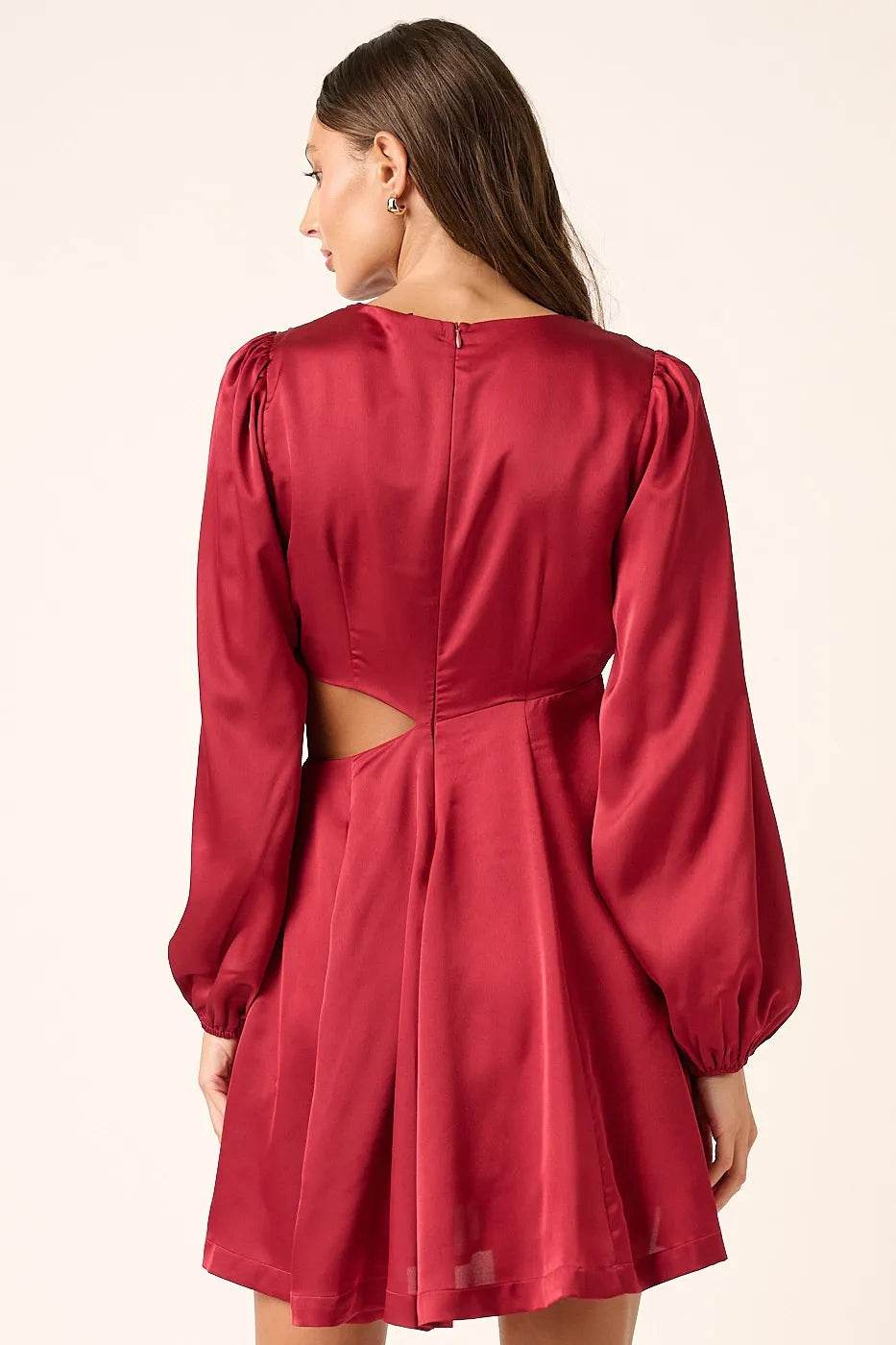 Mittoshop Satin Side Cutout Detail Mini Dress - Shop Style & More | Fresh Looks, Everyday Deals & Free Shipping