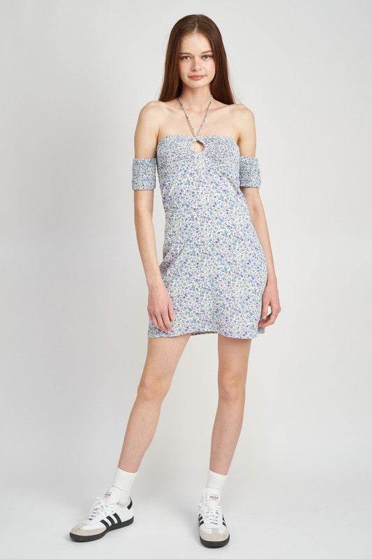 OFF SHOULDER SMOCKED BABYDOLL DRESS - Shop Style & More | Fresh Looks, Everyday Deals & Free Shipping