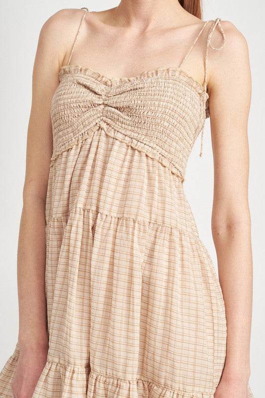 SMOCKED BABY DOLL DRESS WITH RUFFLED - Shop Style & More | Fresh Looks, Everyday Deals & Free Shipping