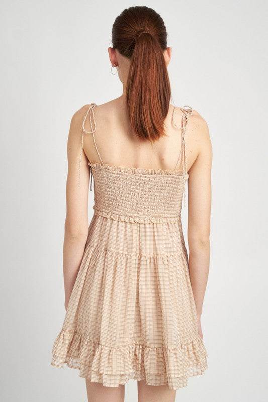 SMOCKED BABY DOLL DRESS WITH RUFFLED - Shop Style & More | Fresh Looks, Everyday Deals & Free Shipping