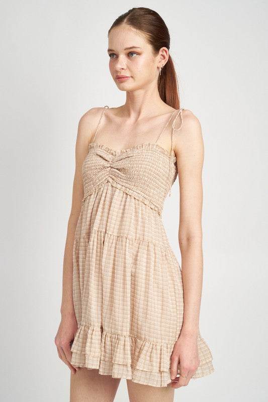 SMOCKED BABY DOLL DRESS WITH RUFFLED - Shop Style & More | Fresh Looks, Everyday Deals & Free Shipping