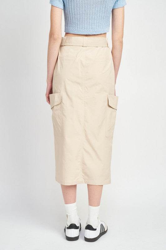 HIGH WAIST CARGO MIDI SKIRT - Shop Style & More | Fresh Looks, Everyday Deals & Free Shipping