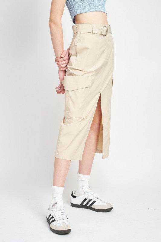 HIGH WAIST CARGO MIDI SKIRT - Shop Style & More | Fresh Looks, Everyday Deals & Free Shipping