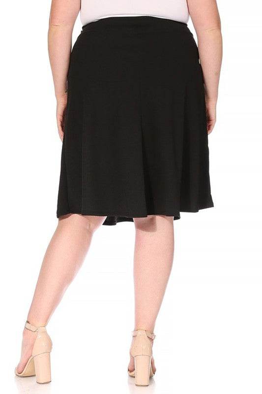 Plus size, solid, A-line, knee length skirt - Shop Style & More | Fresh Looks, Everyday Deals & Free Shipping