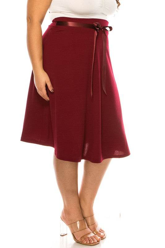 Plus size, solid, A-line, knee length skirt - Shop Style & More | Fresh Looks, Everyday Deals & Free Shipping