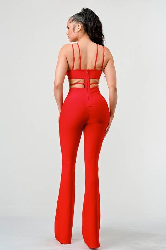 DOUBLE SPAGHETTI STRAP BODYCON JUMPSUIT - Shop Style & More | Fresh Looks, Everyday Deals & Free Shipping