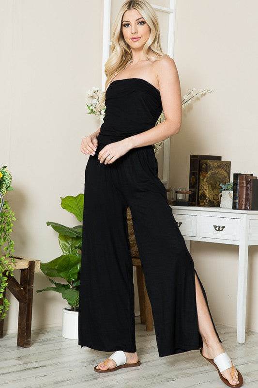 Wide Leg Jumpsuit wit Pockets-2 Colors - Shop Style & More | Fresh Looks, Everyday Deals & Free Shipping