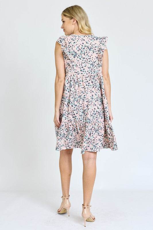 Leopard Flutter Sleeve V Neck Dress - Shop Style & More | Fresh Looks, Everyday Deals & Free Shipping