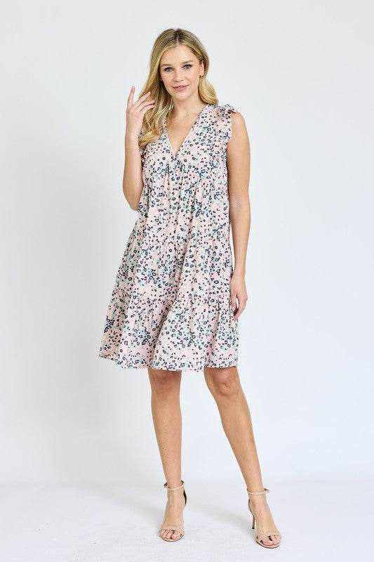 Leopard Flutter Sleeve V Neck Dress - Shop Style & More | Fresh Looks, Everyday Deals & Free Shipping