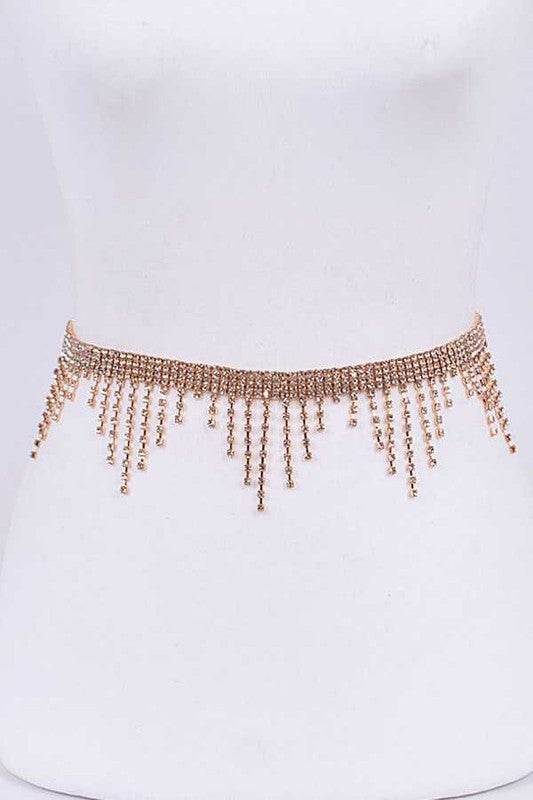 Rhinestone Fringe Chain Belt - Shop Style & More | Fresh Looks, Everyday Deals & Free Shipping