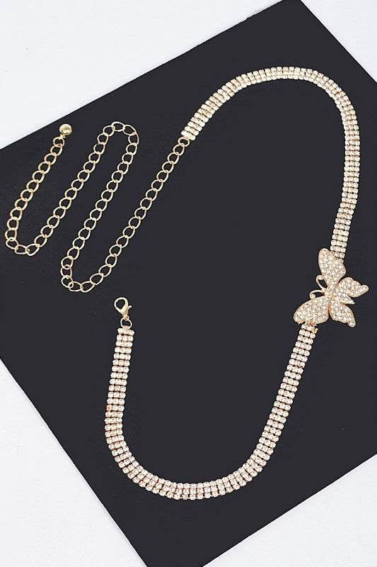 Rhinestone Butterfly Chain Belt - Shop Style & More | Fresh Looks, Everyday Deals & Free Shipping